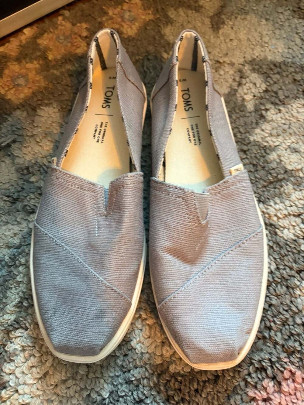 TOMS Women's Drizzle Grey Heritage Canvas Cupsole Alpargata Slip-On Shoes Size W